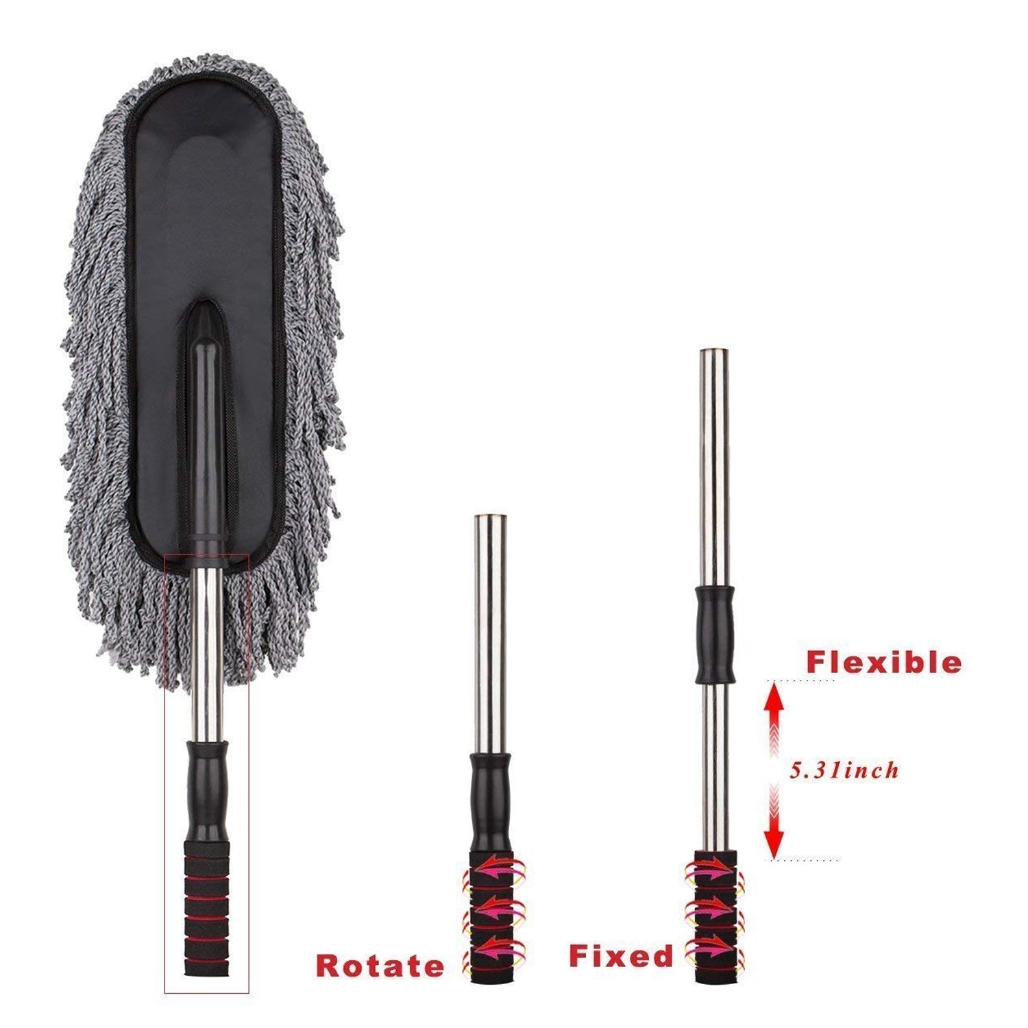 4749 Car Duster, Long Retractable/Soft/Non-Slip/Handle Multipurpose Microfiber Wash Brush Vehicle Interior and Exterior Cleaning Kit with for Car, Boats or Home DeoDap 4749 Car Duster, Long Retractable/Soft/Non-Slip/Handle Multipurpose Microfiber Wash Brush Vehicle Interior and Exterior Cleaning Kit with for Car, Boats or Home DeoDap
